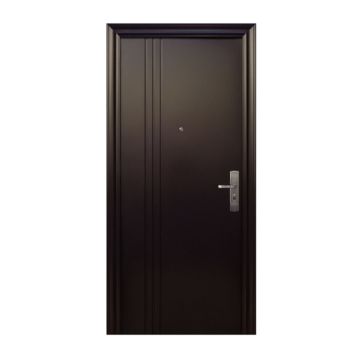 XE - Puerta de Seguridad 3 Líneas Chocolate Izquierda 95 x 213 cm