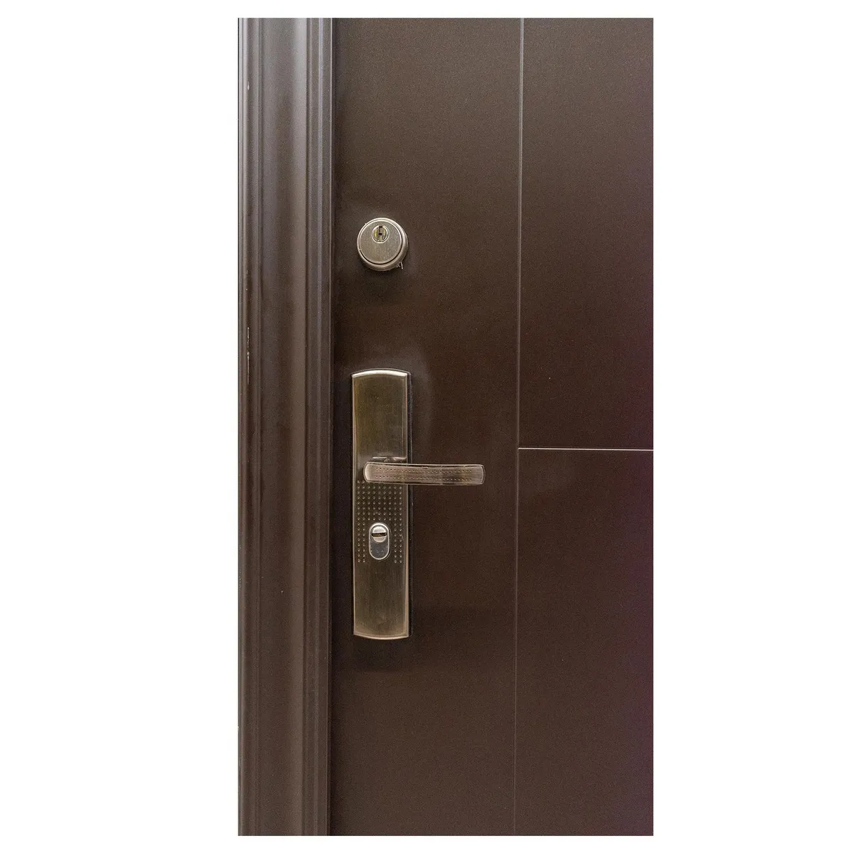 Serv Hogar - Puerta Seguridad Aspen Súper Chocolate Izquierda 95 x 213 cm