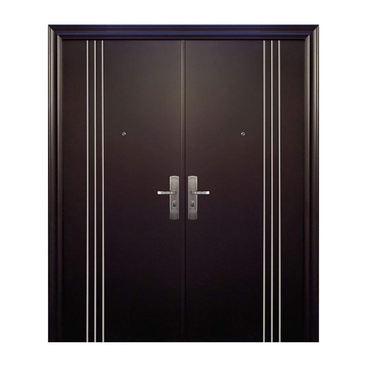 Puerta Seguridad 3 Líneas Plus Chocolate Doble Derecha 170 x 215 cm, marca Serv Hogar - Foto Principal