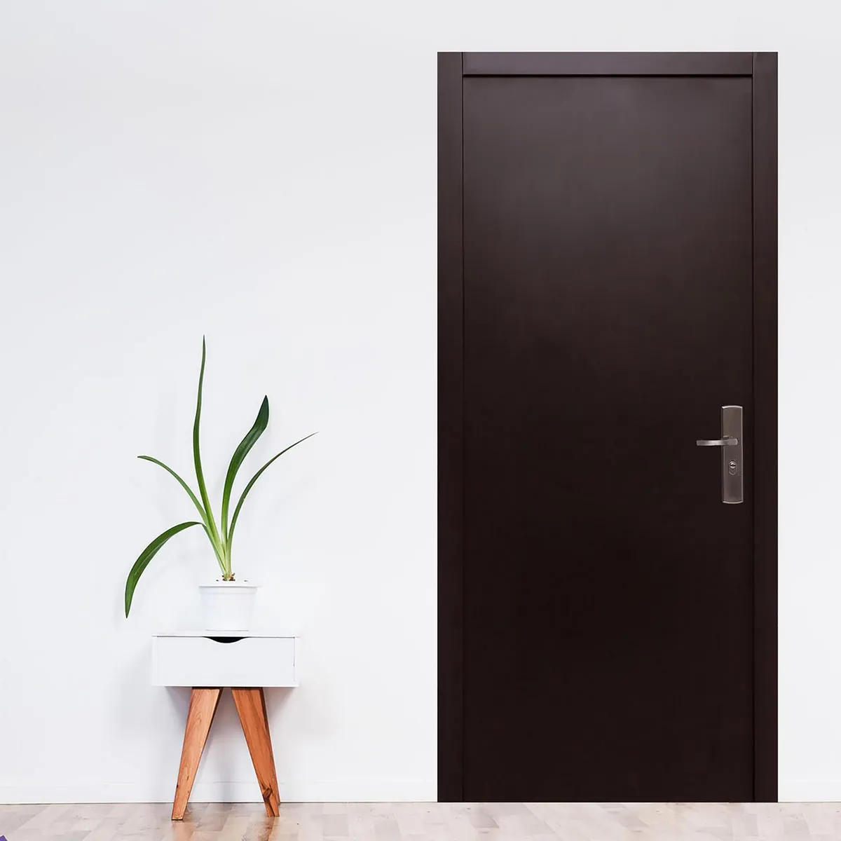 Serv Hogar - Puerta Seguridad Simplex chocolate izquierda 95 x 213 cm