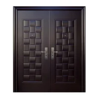 Puerta Seguridad Luxury chocolate doble derecha 170 x 213 cm