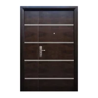 Puerta seguridad Firenze nogal con fijo derecha 130 x 213 cm