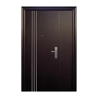 Puerta Seguridad 3 Líneas Plus Chocolate Izquierda 130 x 215 cm