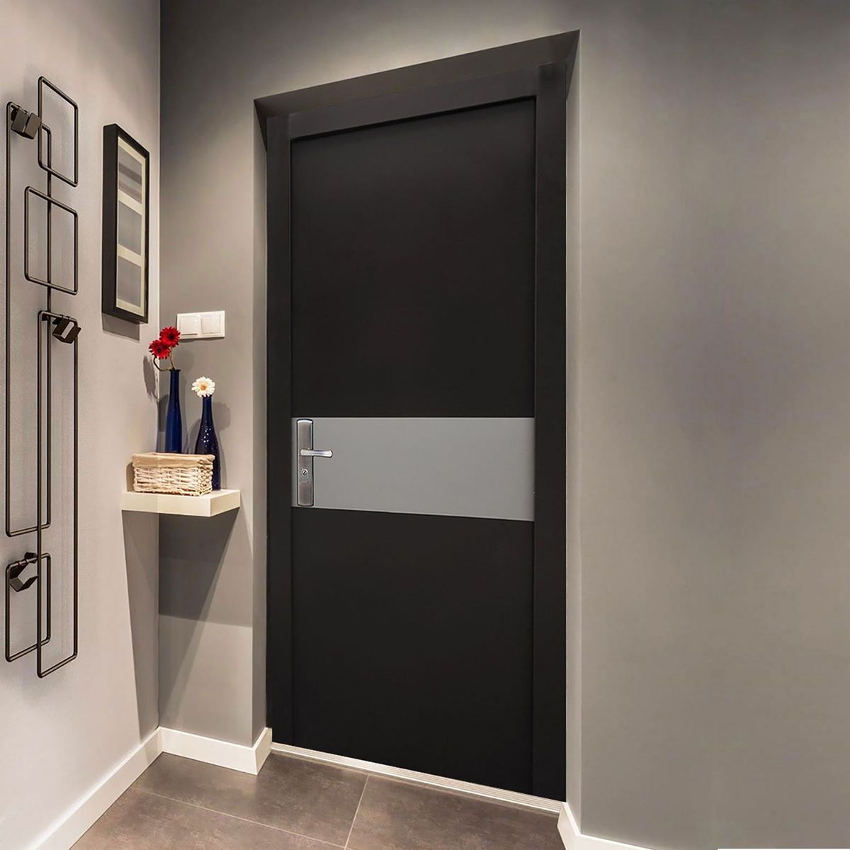 Serv Hogar - Puerta Seguridad Romani Chocolate Derecha 95 x 215 cm