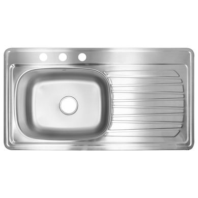 Fregadero EB 1 Tina 101 x 54 x 18 cm Empotrar con Escurridor Derecho