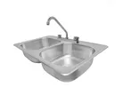 Fregadero EB 2 Tinas 84 x 56 x 18 cm Empotrar con Accesorios