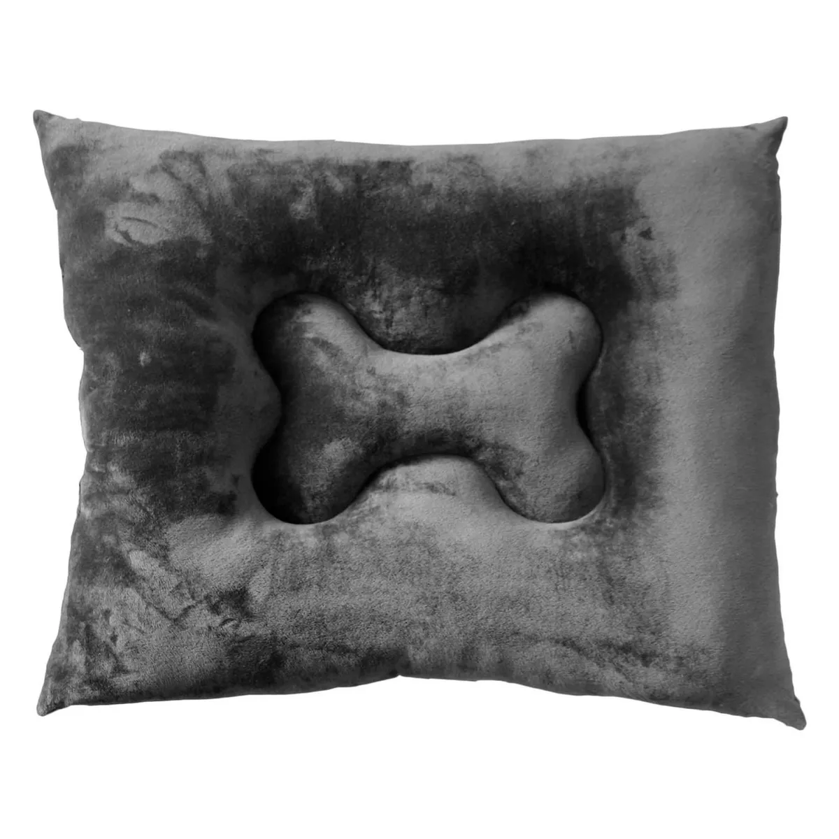 Pileso Pet - Cama diseño hueso 66 x 90 cm Gris/Turquesa