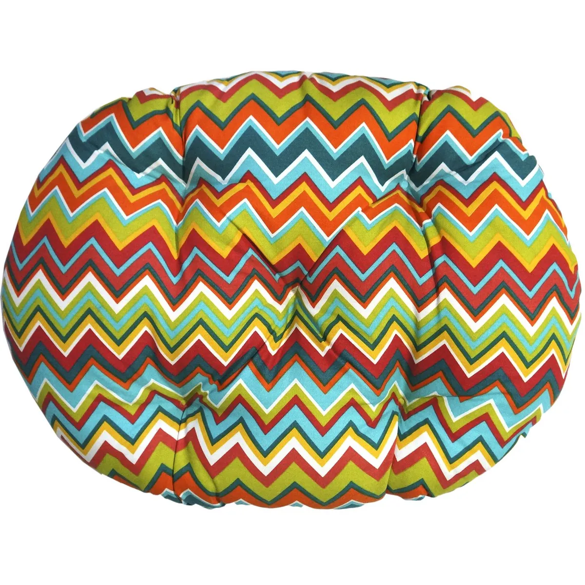 Pileso Pet - Cama ovalada diseño boton52 x 72 cm zigzag naranja