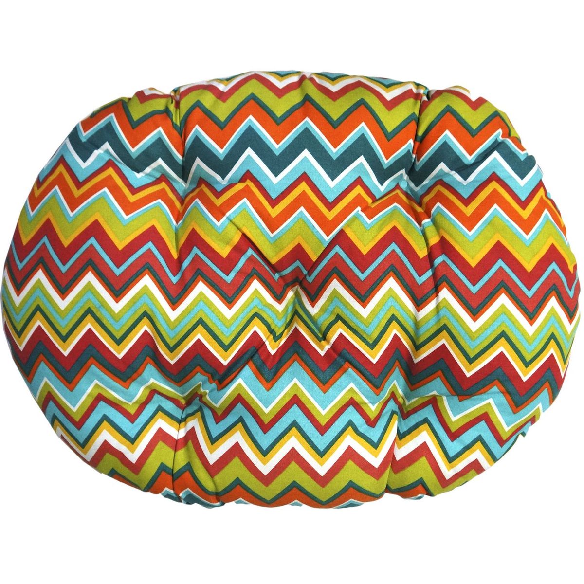 Pileso Pet - Cama ovalada diseño boton52 x 72 cm zigzag naranja