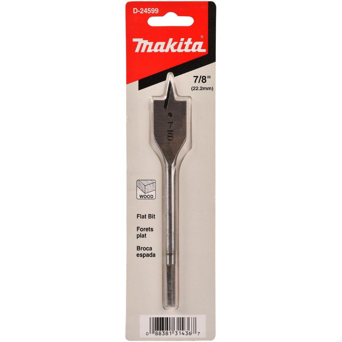 Makita - Broca De Manita P/Madera 7/8" X 6"
