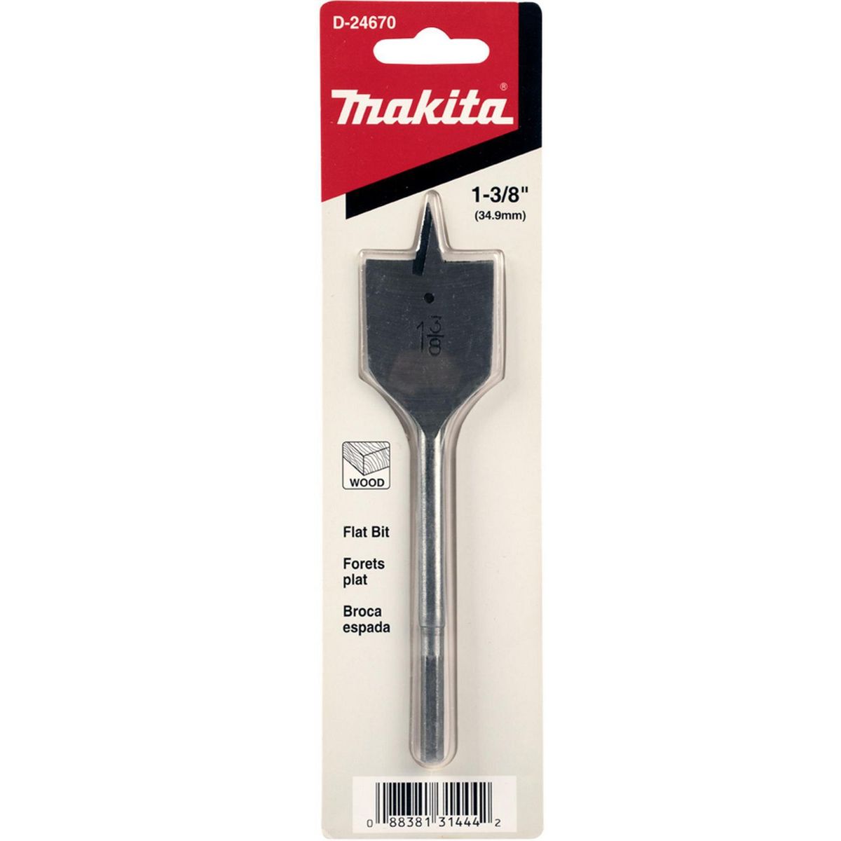 Makita - Broca De Manita P/Madera 1 3/8" X 6 1/2"