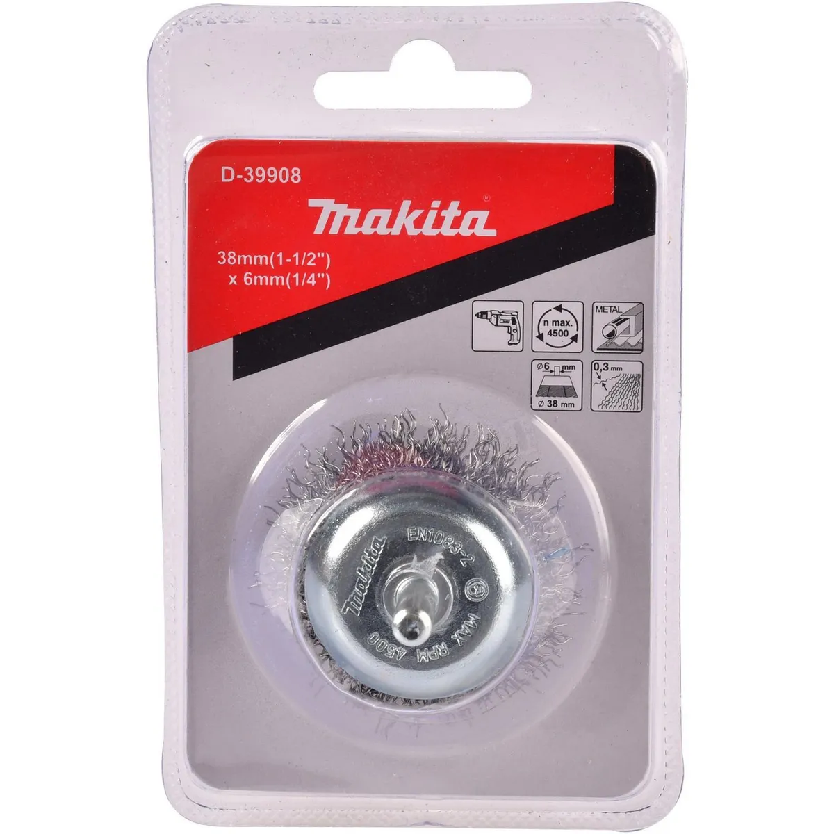 Makita - Carda Copa De Alambre 1 1/2" Zanco 1/4" P/Taladro
