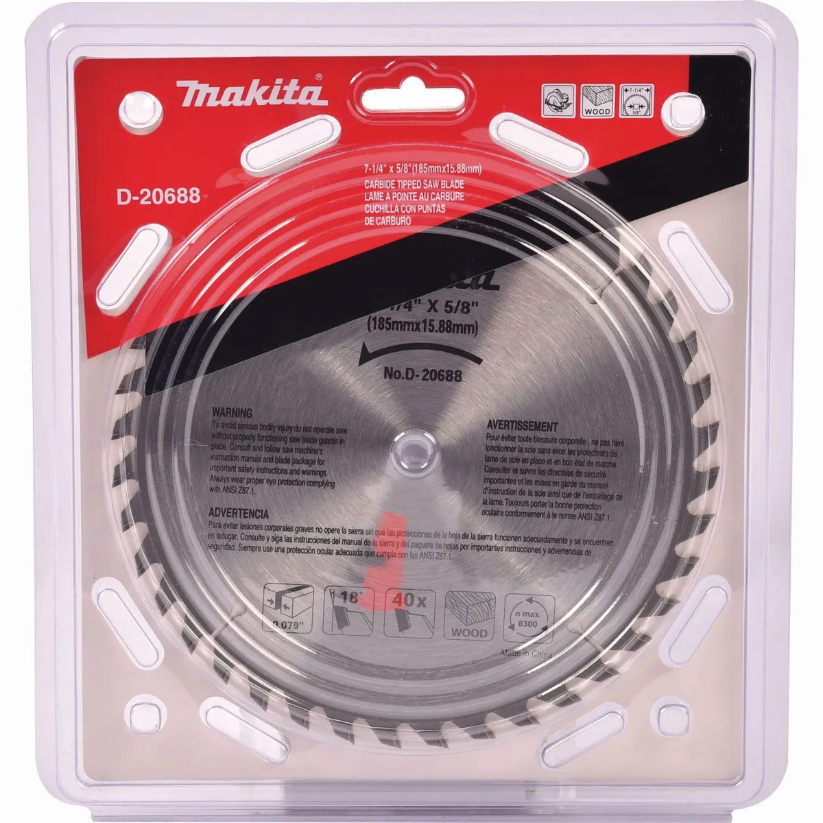 Makita - Disco para Sierra Circular 7 1/4" x 5/8 x 40