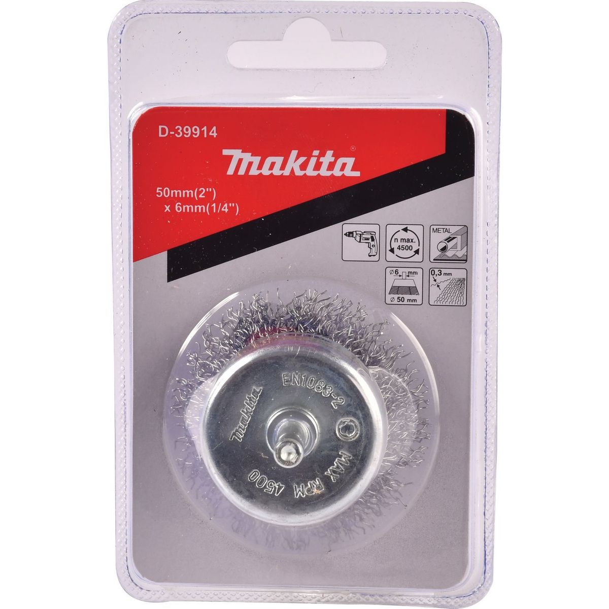 Makita - Carda Copa De Alambre 2" Zanco 1/4" P/Taladro