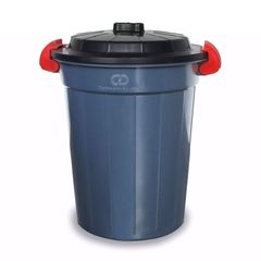 Bote de Basura Plástico con Tapa de 65L Azul