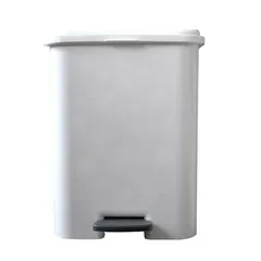 Bote de Basura Plástico con Pedal de 16L Blanco