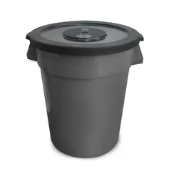 Bote de Basura Plástico con Tapa de 120L Gris