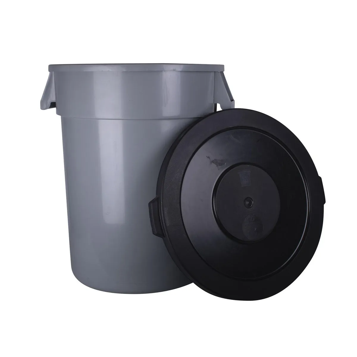 Alica - Bote de Basura Plástico con Tapa de 120L Gris