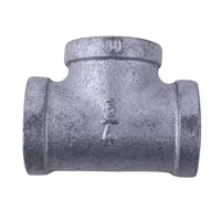 Tee hm galvanizada roscada de 3/4