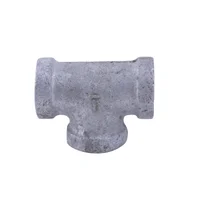 Tee hm galvanizada roscada de 1/4