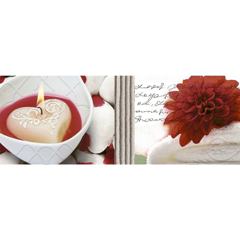 Cocemex - Cenefa Farbe baño blanco/gris/rojo 9.5X25 cm