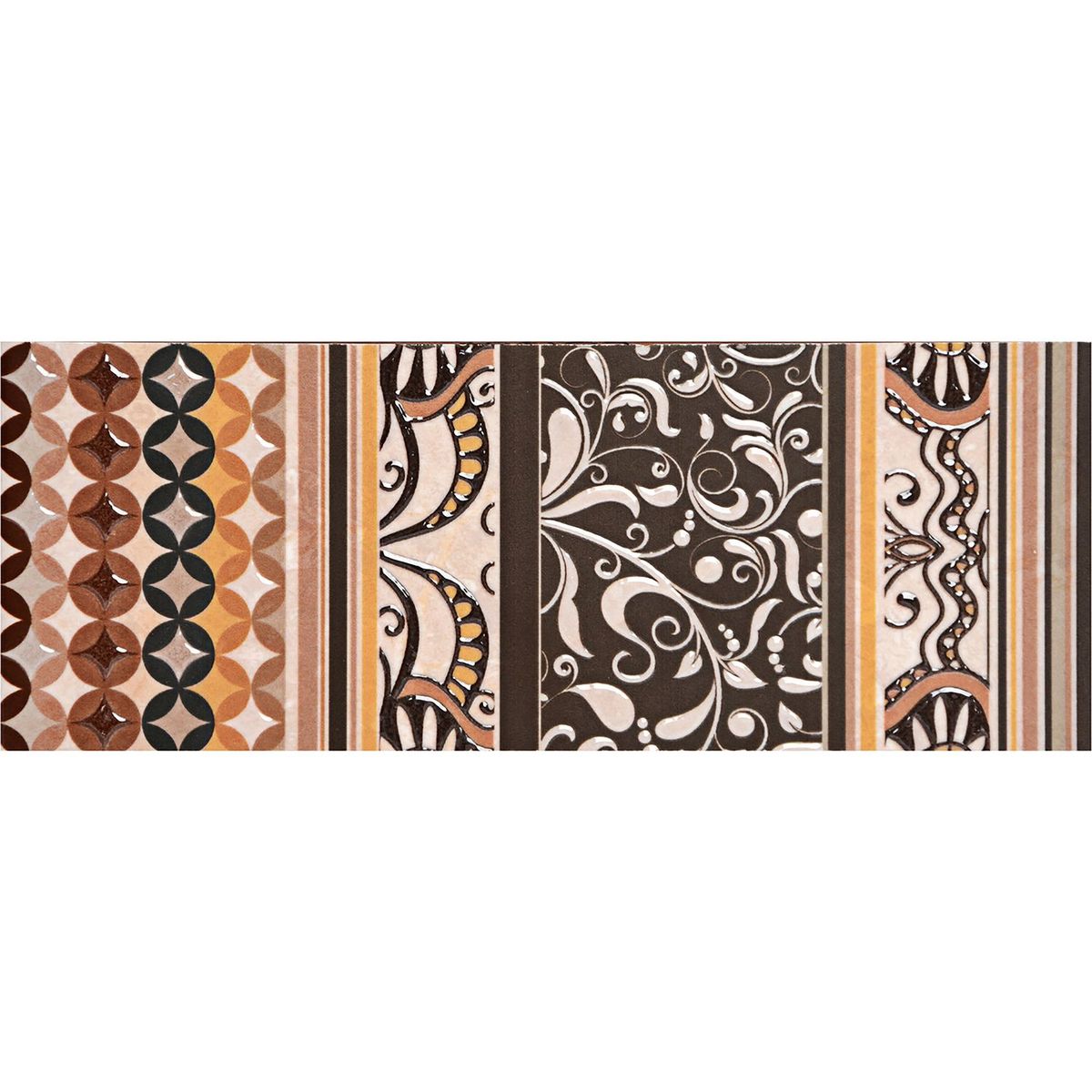 Cenefa Mazaryk beige/café 9.5X25 cm, marca Cocemex - Foto Principal