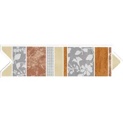 Cenefa Yangón beige/naranja 6X20 cm