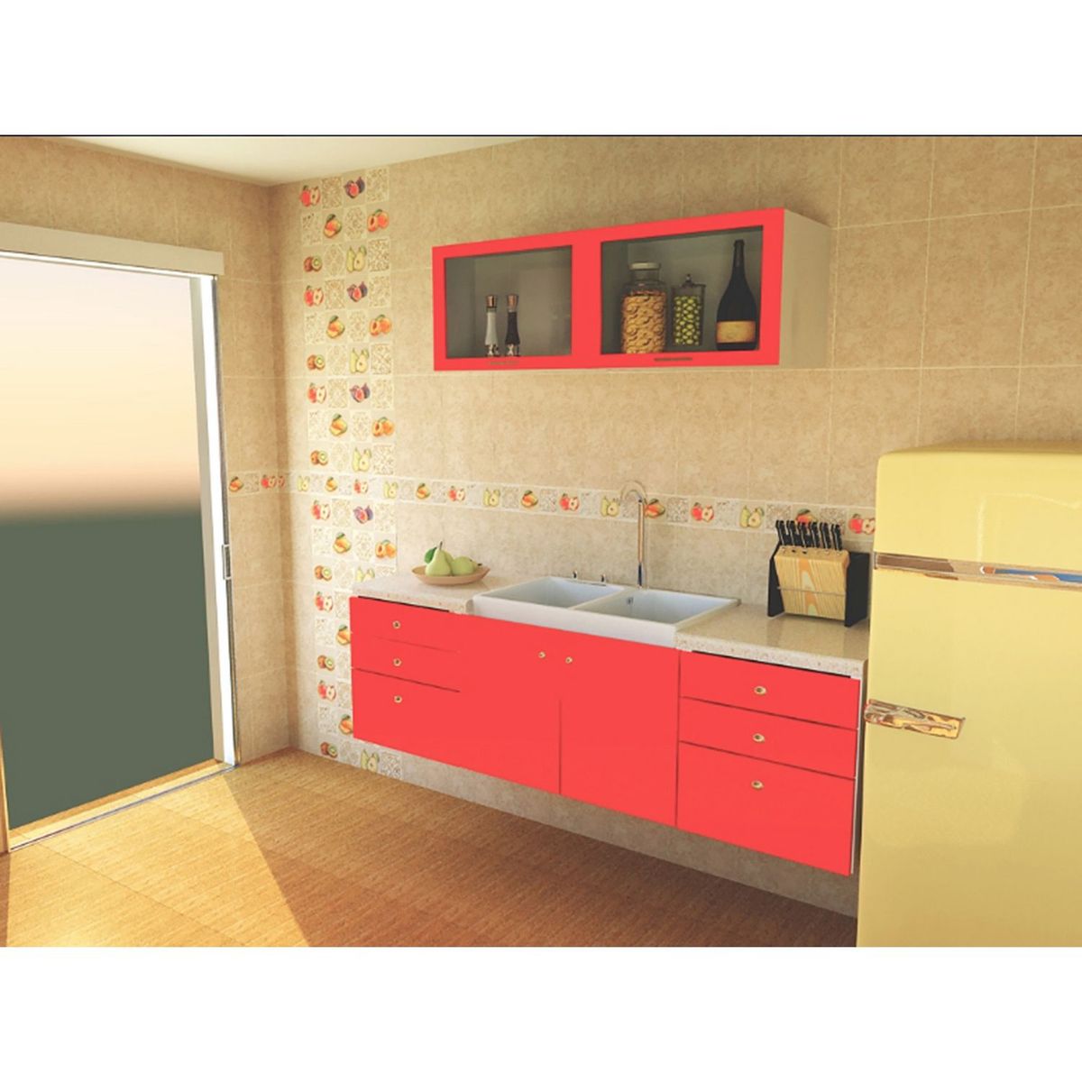 Cenefa Soleil cocina beige 9.5x25 cm, marca Cocemex - Foto 2
