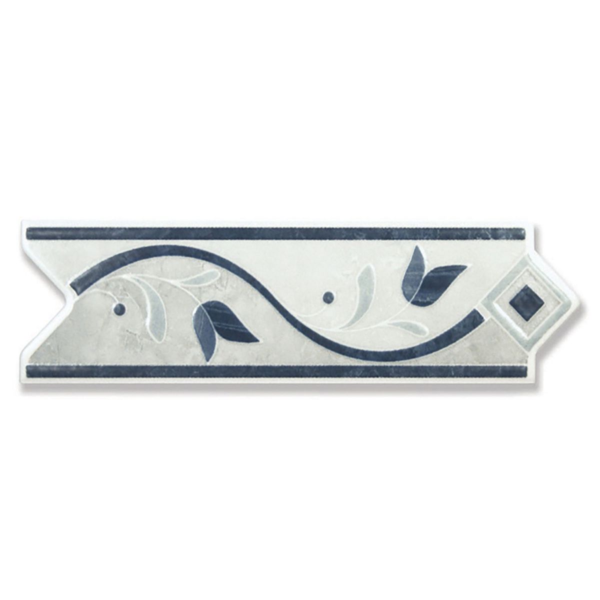 Cocemex - Cenefa Magnolia gris/azul 6X20 cm