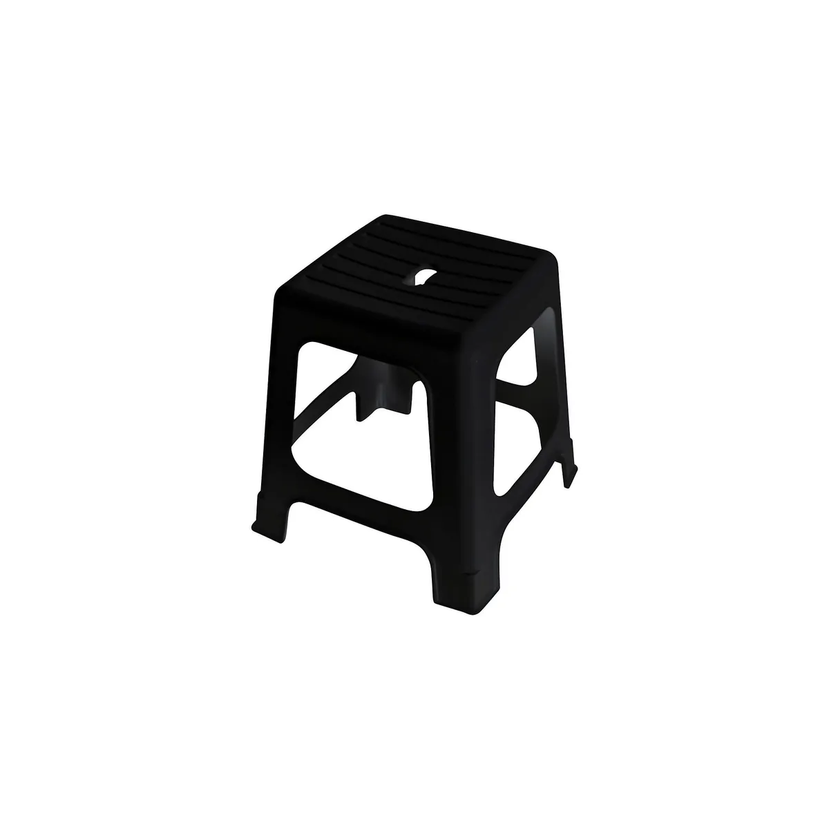 Banco de plástico negro, marca Alica - Foto Principal