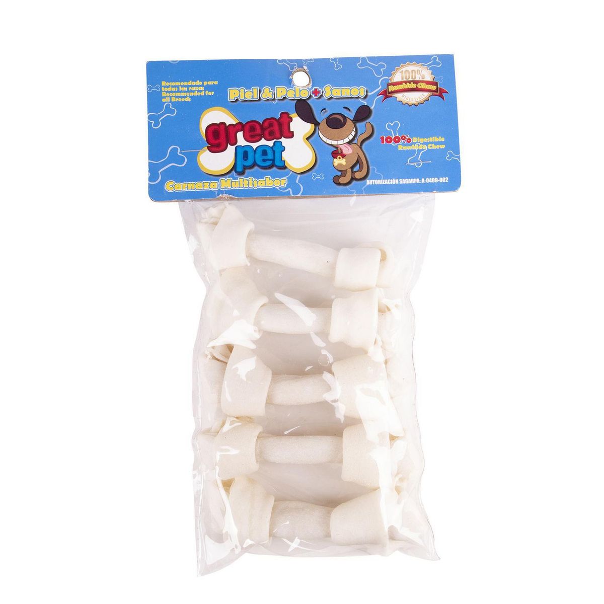 Carnaza para perro hueso natural 5 pzas, marca Great Pet - Foto 2