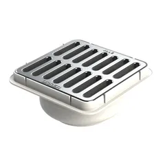 Coladera cuadrada universal rejilla inox