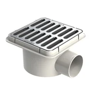 Coladera cuad salid lateral rejilla inox