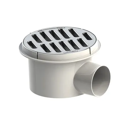 Coladera salida lateral rejilla inox