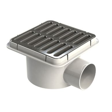 Coladera cuad salid lateral rejilla crom