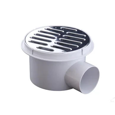 Coladera salida lateral rejilla cromada