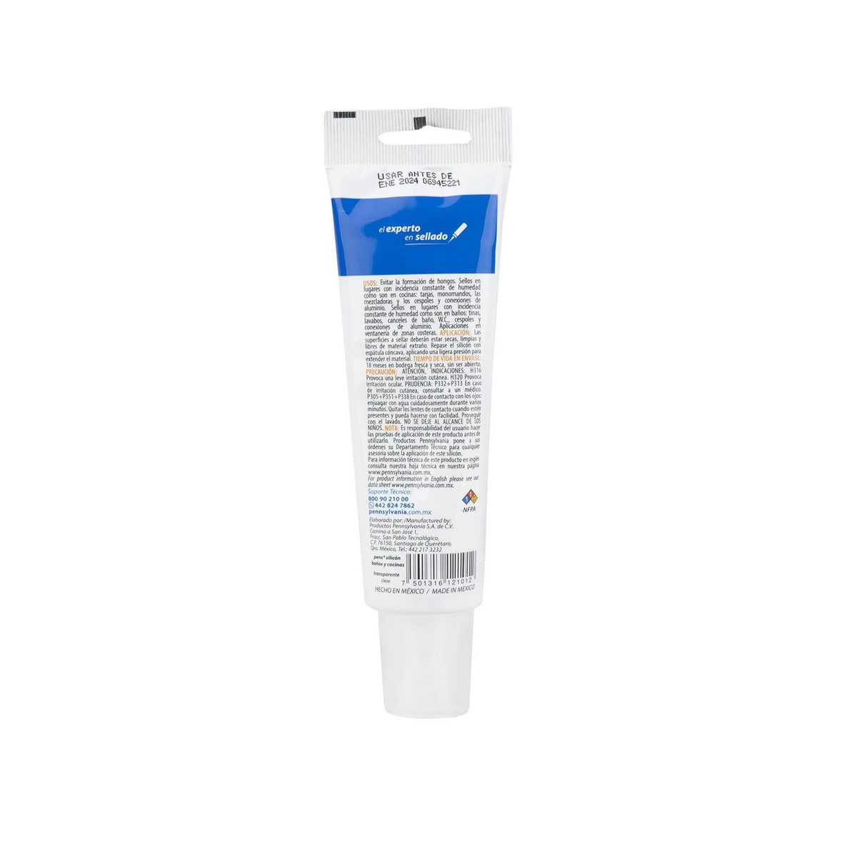 Pennsylvania - Sellador de Silicón p/baños y cocinas 125 ml