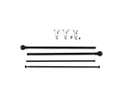 Cortinero Doble Layla Negro Mate 76-213 cm