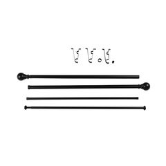 Cortinero Doble Layla Negro Mate 76-213 cm