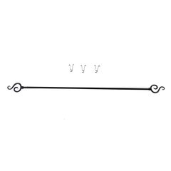 Cortinero Scroll Negro 122-218 cm