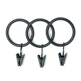 Set de 14 Anillos con Clip Café/Negro 1" & 1 1/4"