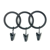 Set de 14 Anillos con Clip Café/Negro 1" & 1 1/4"