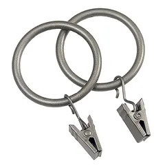 Set de 14 Anillos con Clip Pewter 1 1/4"
