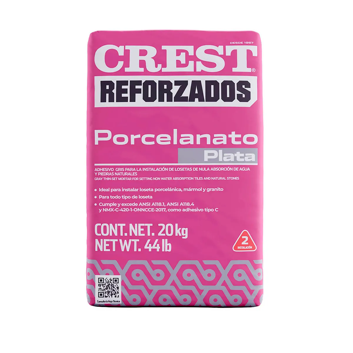 Crest porcelanato plata 20kg, marca Crest - Foto Principal