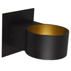 Arbotante LED para pared interior Cancri de luz cálida Negro