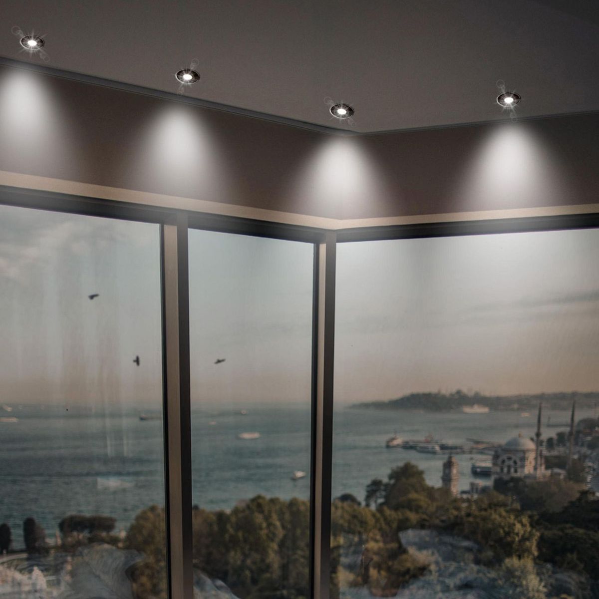 Tecnolite - Empotrable Acerra negro S/L 100-240V GX5.3