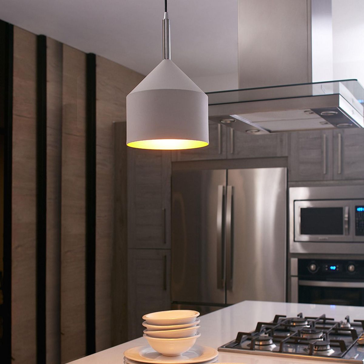 Tecnolite - Lámpara colgante Auva blanco S/L 100-240V E27