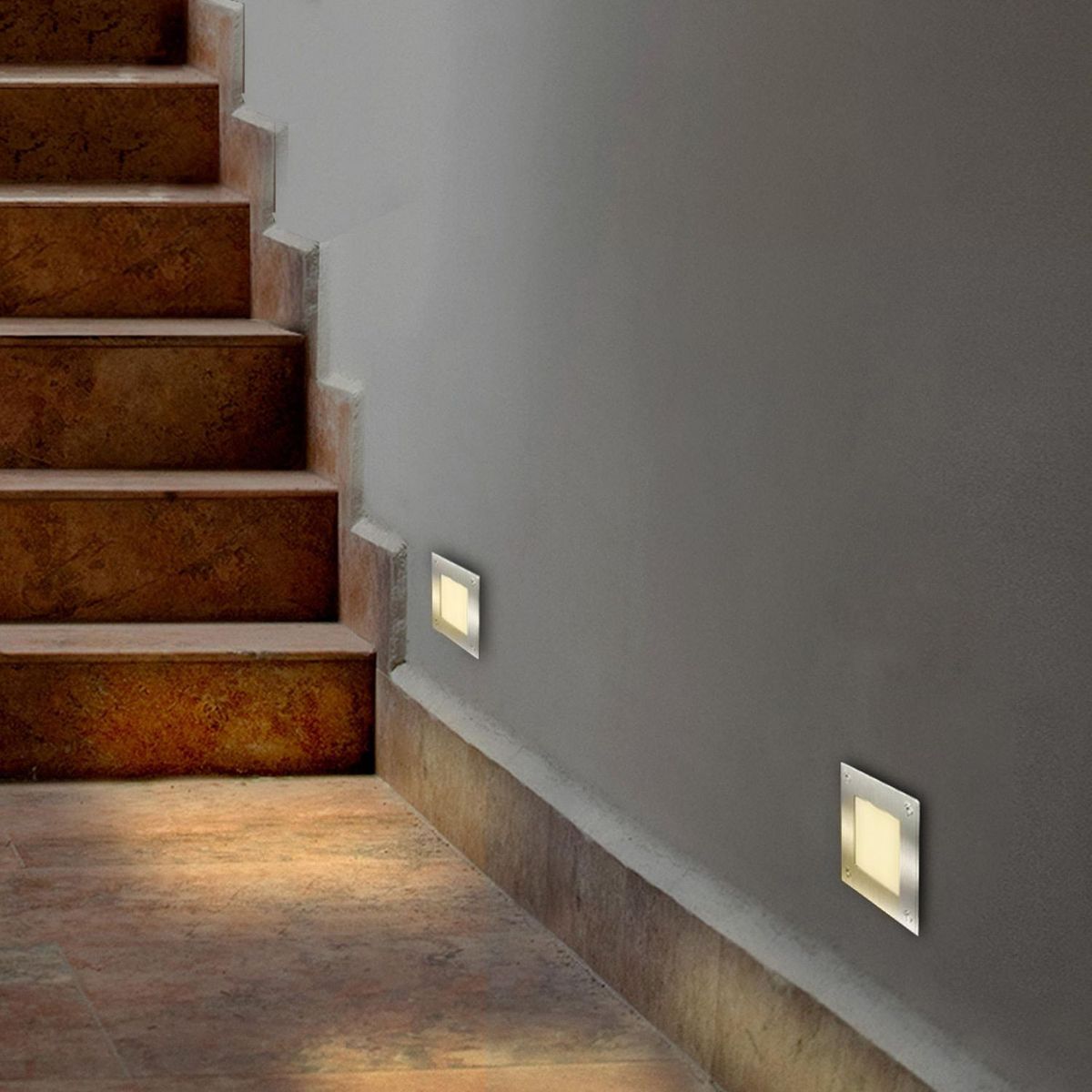 Tecnolite - Empotrable Cerdeña satín led 100-127V cálida