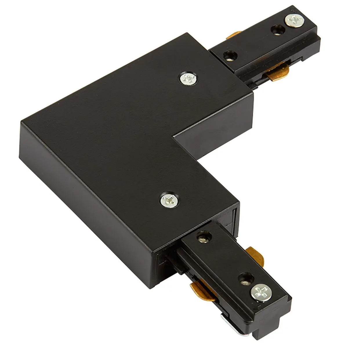 Tecnolite - Conector escuadra p/riel negro