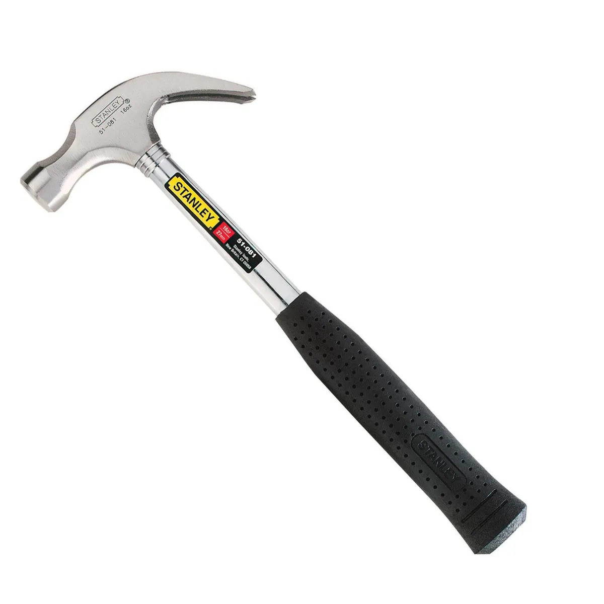 Stanley - Martillo curvo mango de acero 16 oz